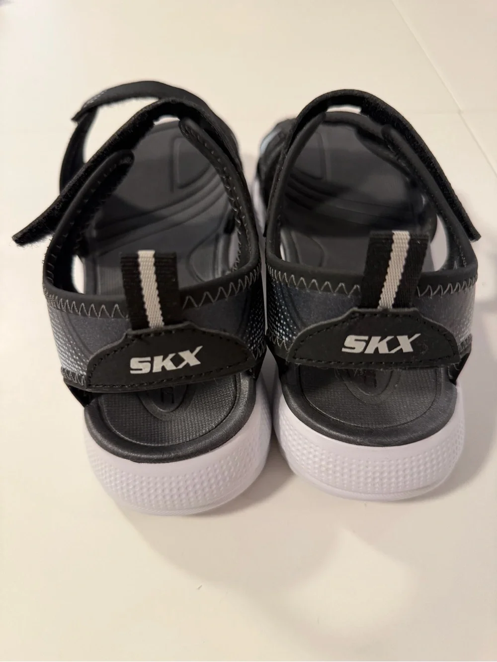 Skechers Microspec Splash Boys Sandals Size 4 Black Silver